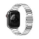 Avizar Bracelet pour Apple Watch 41mm et 40mm et 38 mm Maillons en Acier Inoxydable a Boucle Papillon  Argent - Bracelet à maillons spécifiquement conçu pour Apple Watch Series 9, 8 et 7 41mm / Series SE 2022, SE, 6, 5, et 4 40mm / Series 3, 2 et 1 38mm