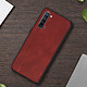 Acheter Avizar Coque Oppo Find X2 Lite Rigide Contour Bumper Silicone Effet Cuir Rouge