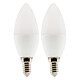 Elexity - Lot de 2 ampoules LED flamme 5,2W E14 470lm 2700K (Blanc chaud) Elexity - Lot de 2 ampoules LED flamme 5,2W E14 470lm 2700K (Blanc chaud)