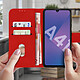 Avis Avizar Étui Samsung Galaxy A41 Housse Intégrale Porte-carte Fonction Support rouge