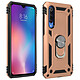 Avizar Coque Xiaomi Mi 9 SE Bi matière Rigide Souple Bague Support Vidéo Rose Gold Coque de protection spécialement conçue pour Xiaomi Mi 9 SE