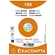 EXACOMPTA Paquet de 100 fiches Bristol quadrillé 5x5 non perforé 105x148mm - Assorties Fiche Bristol