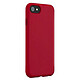 BigBen Connected Coque pour iPhone SE 2022/SE/8/7/6S/6 Rigide et Élégante en Silicone Soft Touch Rouge - Doublure protectrice en microfibre