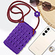 Acheter Avizar Sac Bandoulière pour Smartphone Tricoté Main Motif Fleur  Violet