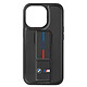 BMW Coque pour iPhone 15 Pro Max Simili Cuir Béquille Support Noir Coque en simili cuir Noir de la marque BMW, protégeant votre iPhone 15 Pro Max des chocs et rayures