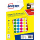 AVERY Sachet de 672 pastilles Ø15 mm. Imprimables. Coloris assortis. Pastille adhésive