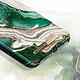 iDeal of Sweden Coque pour iPhone 12 Mini Marbré Luxe Ultra fine Golden Jade Marble Vert Foncé pas cher