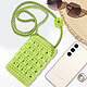 Acheter Avizar Sac Bandoulière pour Smartphone Tricoté Main Motif Fleur  Vert Citron