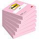 POST-IT Bloc-note adhésif Notes, 76 x 76 mm, rose flamant Notes repositionnable