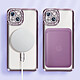 Avizar Coque Diamant pour iPhone 13 Protection MagSafe Contour Strass Violet pas cher