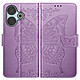 Avizar Étui Papillon Mandala pour Xiaomi Redmi 13 Portefeuille Dragonne Violet Orné d'un superbe imprimé floral à l'intérieur, tous marqués à chaud pour un effet 3D saisissant