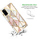 Avis Evetane Coque Samsung Galaxy S20 360 intégrale transparente Motif Marbre Rose Losange Tendance