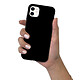 Evetane Coque iPhone 12 Mini Silicone liquide Noire + 2 Vitres en Verre trempé Protection écran Antichocs pas cher