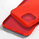 Avizar Coque pour iPhone 15 Silicone Premium Semi rigide Finition Mate Douce  Rouge pas cher