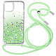 Avizar Coque Paillette iPhone 12 Pro Max Cordon Amovible Coins Antichocs Dégradé Vert Coque paillettes transparente spécialement conçue pour votre iPhone 12 Pro Max