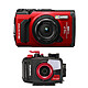 OLYMPUS compact étanche TG7 Rouge + Caisson étanche PT059 GARANTIE 2 ANS. MATERIEL PROVENANCE OLYMPUS FRANCE. Emballage securisé de vos commandes. Livré avec Facture dont TVA.