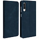 Avizar Housse Samsung Galaxy A50 Etui Coque Porte-cartes Support - Bleu nuit - Revêtement en eco-cuir avec un aspect vieilli et des motifs à carreaux en relief