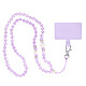 Avizar Cordon pour Smartphone Universel Coque et Étui Pendentif avec perles 74cm  violet