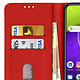 Avizar Étui Samsung Galaxy A52 et A52s Protection Porte-carte Fonction Support rouge pas cher