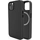 So Seven Coque pour iPhone 14 MAGCASE TOUCHER CUIR Noir Compatible à la fonction MagSafe et à la charge sans fil.