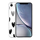 Avis Evetane Coque iPhone Xr 360 intégrale transparente Motif Coeurs Noirs Tendance