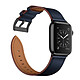 Avizar Bracelet pour Apple Watch 41mm et 40mm et 38 mm Cuir véritable  Bleu nuit Un bracelet en cuir conçu pour Apple Watch Series 8 et 7 41mm / Series SE 2022, SE, 6, 5, et 4 40mm / Series 3, 2 et 1 38mm