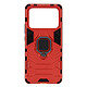 Avizar Coque Xiaomi Mi 11 Ultra Hybride Antichoc Bague Métallique Support rouge Coque antichoc spécialement conçue pour le Xiaomi Mi 11 Ultra