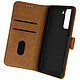 Avizar Housse Samsung Galaxy S21 FE Clapet Portefeuille Fonction Support vidéo Marron - Étui marron avec un porte-cartes spécialement conçu pour votre Samsung Galaxy S21 FE.