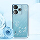 Avis Avizar Coque Silicone pour Xiaomi Redmi 13 Motif Fleurs Pailletées et Strass Bleu Pâle