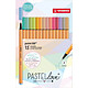 STABILO Set de 15 stylos-feutres pointe fine point 88 coloris pastel x 10 Feutre à pointe fine