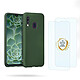 Evetane Coque Samsung Galaxy A40 Vert Foret Silicone liquide + 2 Vitres en Verre trempé Protection écran Antichocs Coque Samsung Galaxy A40 Vert Foret Silicone liquide + 2 Vitres en Verre trempé Protection écran Antichocs