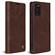 Avizar Étui Samsung Galaxy S20 FE Folio Vintage Portefeuille et Support Vidéo Marron - Housse de protection spécialement conçue pour Samsung Galaxy S20 FE