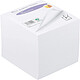 QUO VADIS Bloc cube blanc 9x9x9cm 700 feuilles encollées 90g PEFC Bloc cube