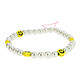 Avizar Bijou de Téléphone Bracelet à Perles et Smiley jaunes Collection Smile Bracelet de téléphone façon Homemade des plus originaux, de la collection Smile