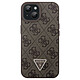 Guess Coque pour iPhone 15 Plus Élégant Imprimé 4G Caméra Surélevée Marron Foncé Sublimez votre iPhone 15 Plus avec cette coque Triangle Strass 4G signée Guess