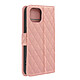 Avizar Étui pour iPhone 15 Portefeuille Design rhombique matelassé  rose - Une housse de protection rose collection Geo, alliant design et protection pour votre iPhone 15