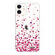 Evetane Coque iPhone 12 mini silicone transparente Motif Confettis De Coeur ultra resistant Coque iPhone 12 mini silicone transparente Confettis De Coeur ultra resistant Protection housse Motif Ecriture Tendance