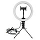 Baseus Ring Light 25cm Puissance 15W Mini-trépied Support Téléphone Rotatif Noir Ring Light 25cm Téléphone