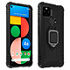 Avizar Coque Google Pixel 4A 5G Flexible Antichoc Bague Métallique Support Vidéo noir Coque de protection spécialement conçue pour le Google Pixel 4A 5G, Ring Collection