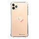 LaCoqueFrançaise Coque iPhone 11 Pro anti-choc souple angles renforcés transparente Motif Coeur Blanc Amour Coque iPhone 11 Pro anti-choc souple angles renforcés transparente Coeur Blanc Amour