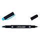 TOMBOW Surligneur Double Pointe MONO edge bleu x 4 Surligneur