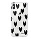 Evetane Coque iPhone X/Xs silicone transparente Motif Coeurs Noirs ultra resistant Coque iPhone X/Xs silicone transparente Coeurs Noirs ultra resistant Protection housse Motif Ecriture Tendance