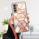 Avis Avizar Coque Samsung Galaxy S21 Plus Motif géométrique avec Cordon Amovible rose gold