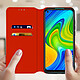 Avis Avizar Housse Xiaomi Redmi Note 9 Étui Folio Portefeuille Fonction Support rouge