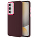 Avizar Coque pour Samsung Galaxy S24 FE Silicone Contour Caméra Métallisé Bordeaux Matériau en silicone gel offrant une défense efficace contre les rayures et les chocs