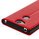 Avizar Housse Xperia XA2 Etui Double Fenêtre Coque Silicone Gel - Rouge pas cher