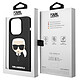 Karl Lagerfeld Coque pour iPhone 14 Pro Max Silicone Gel Bords Rehaussés Noir pas cher