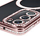 Avis Avizar Coque Diamant pour Samsung Galaxy S23 MagSafe Contour Strass Rose Champagne