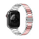 Avizar Bracelet pour Apple Watch 41mm et 40mm et 38 mm Maillons en Acier Inoxydable a Boucle Papillon  Argent et Rose Bracelet à maillons spécifiquement conçu pour Apple Watch Series 9, 8 et 7 41mm / Series SE 2022, SE, 6, 5, et 4 40mm / Series 3, 2 et 1 38mm