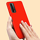 Avizar Coque Huawei P smart 2021 Silicone Gel Souple Finition Soft Touch Rouge pas cher